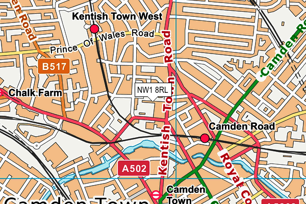 NW1 8RL map - OS VectorMap District (Ordnance Survey) NW1 8RL map - OS VectorMap District (Ordnance Survey)
