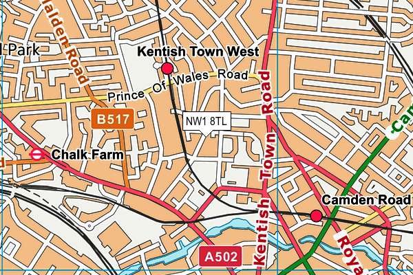 NW1 8TL map - OS VectorMap District (Ordnance Survey)
