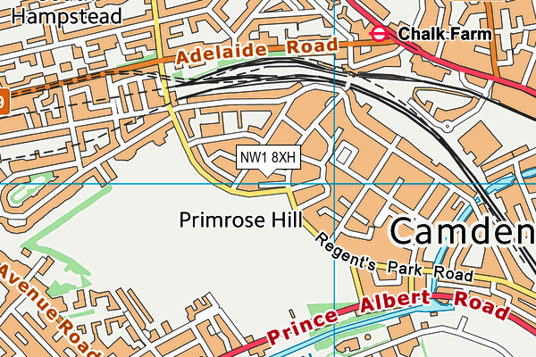 NW1 8XH map - OS VectorMap District (Ordnance Survey)