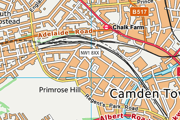 NW1 8XX map - OS VectorMap District (Ordnance Survey)