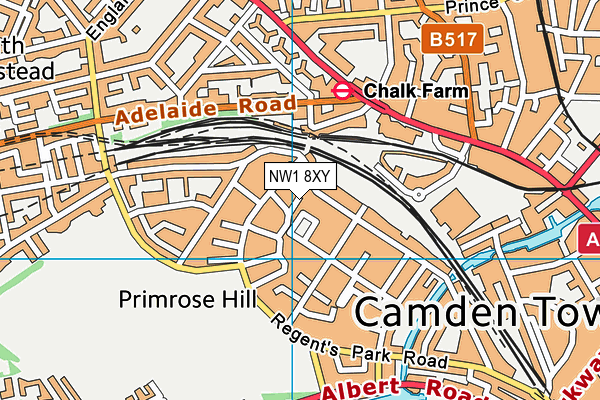 NW1 8XY map - OS VectorMap District (Ordnance Survey)