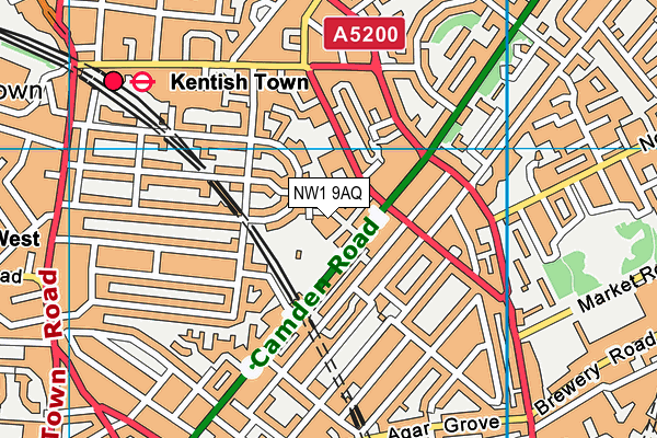 NW1 9AQ map - OS VectorMap District (Ordnance Survey)
