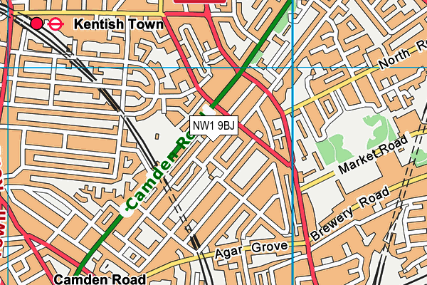 NW1 9BJ map - OS VectorMap District (Ordnance Survey)