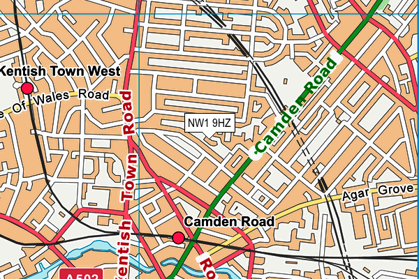 NW1 9HZ map - OS VectorMap District (Ordnance Survey) NW1 9HZ map - OS VectorMap District (Ordnance Survey)