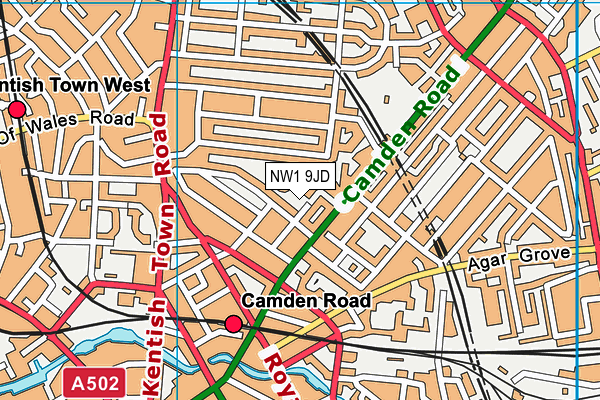 NW1 9JD map - OS VectorMap District (Ordnance Survey) NW1 9JD map - OS VectorMap District (Ordnance Survey)