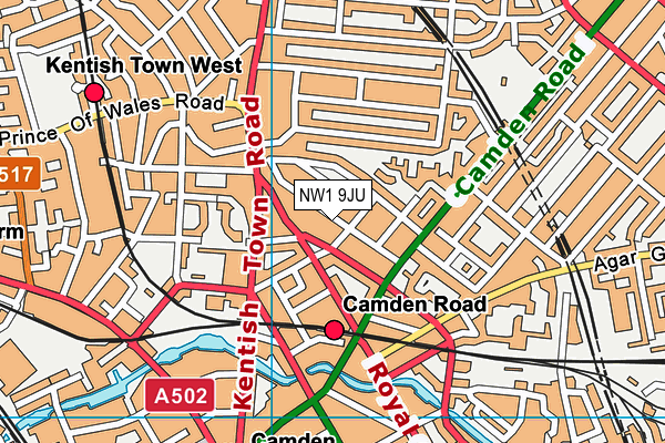 NW1 9JU map - OS VectorMap District (Ordnance Survey) NW1 9JU map - OS VectorMap District (Ordnance Survey)