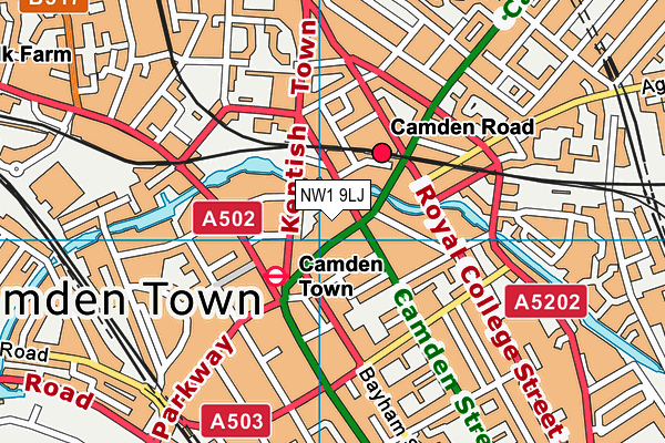 NW1 9LJ map - OS VectorMap District (Ordnance Survey) NW1 9LJ map - OS VectorMap District (Ordnance Survey)