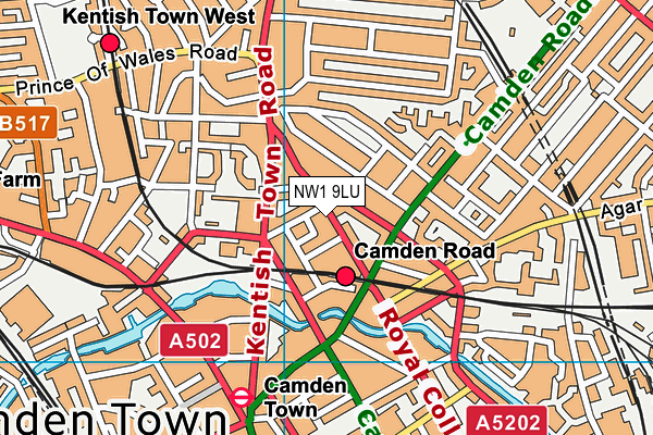 NW1 9LU map - OS VectorMap District (Ordnance Survey)