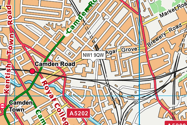 NW1 9QW map - OS VectorMap District (Ordnance Survey) NW1 9QW map - OS VectorMap District (Ordnance Survey)