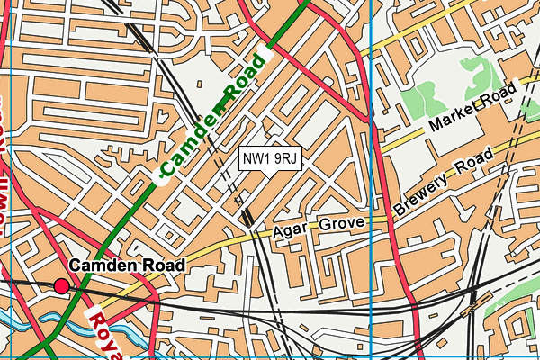 NW1 9RJ map - OS VectorMap District (Ordnance Survey)