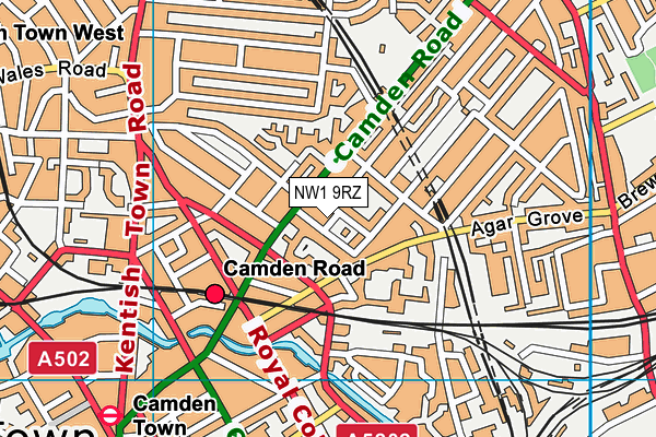 NW1 9RZ map - OS VectorMap District (Ordnance Survey) NW1 9RZ map - OS VectorMap District (Ordnance Survey)