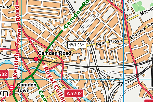NW1 9SY map - OS VectorMap District (Ordnance Survey)