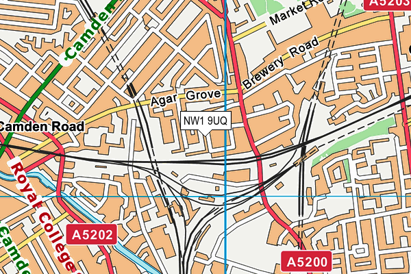 NW1 9UQ map - OS VectorMap District (Ordnance Survey) NW1 9UQ map - OS VectorMap District (Ordnance Survey)