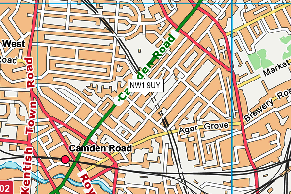 NW1 9UY map - OS VectorMap District (Ordnance Survey) NW1 9UY map - OS VectorMap District (Ordnance Survey)