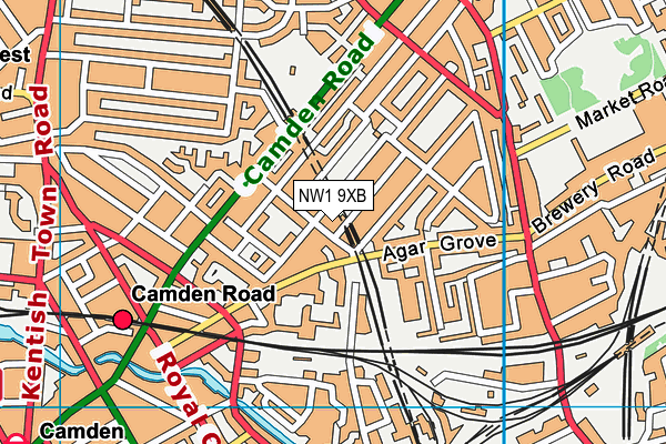 NW1 9XB map - OS VectorMap District (Ordnance Survey) NW1 9XB map - OS VectorMap District (Ordnance Survey)