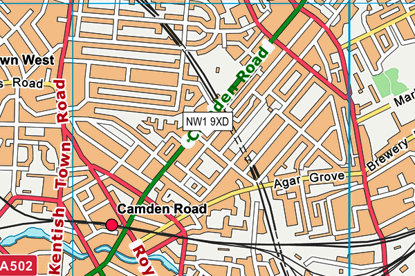 NW1 9XD map - OS VectorMap District (Ordnance Survey) NW1 9XD map - OS VectorMap District (Ordnance Survey)