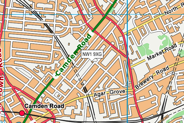 NW1 9XG map - OS VectorMap District (Ordnance Survey) NW1 9XG map - OS VectorMap District (Ordnance Survey)