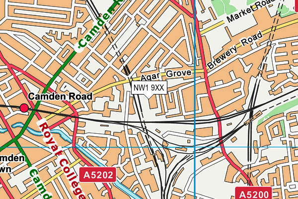 NW1 9XX map - OS VectorMap District (Ordnance Survey) NW1 9XX map - OS VectorMap District (Ordnance Survey)