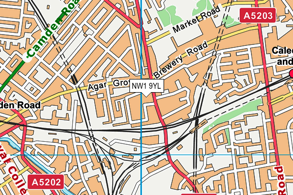 NW1 9YL map - OS VectorMap District (Ordnance Survey)