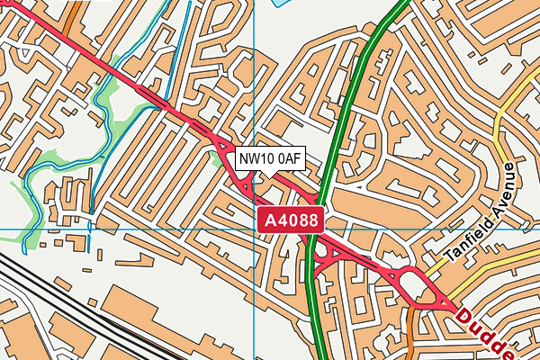 NW10 0AF map - OS VectorMap District (Ordnance Survey) NW10 0AF map - OS VectorMap District (Ordnance Survey)