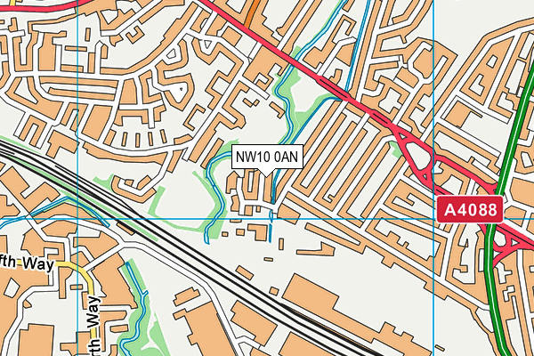NW10 0AN map - OS VectorMap District (Ordnance Survey) NW10 0AN map - OS VectorMap District (Ordnance Survey)