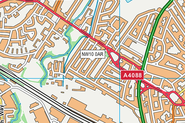 NW10 0AR map - OS VectorMap District (Ordnance Survey) NW10 0AR map - OS VectorMap District (Ordnance Survey)