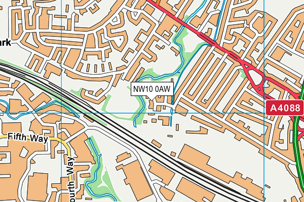 NW10 0AW map - OS VectorMap District (Ordnance Survey) NW10 0AW map - OS VectorMap District (Ordnance Survey)