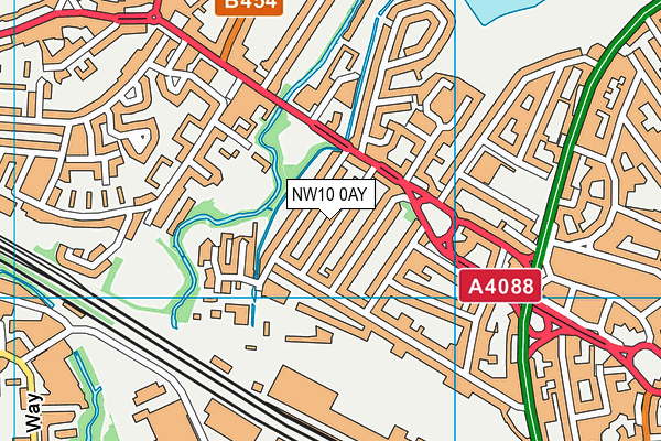 NW10 0AY map - OS VectorMap District (Ordnance Survey) NW10 0AY map - OS VectorMap District (Ordnance Survey)
