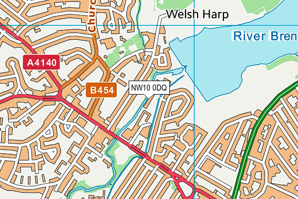 NW10 0DQ map - OS VectorMap District (Ordnance Survey)