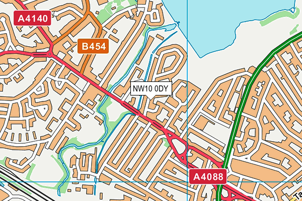NW10 0DY map - OS VectorMap District (Ordnance Survey) NW10 0DY map - OS VectorMap District (Ordnance Survey)