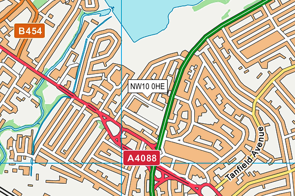 NW10 0HE map - OS VectorMap District (Ordnance Survey) NW10 0HE map - OS VectorMap District (Ordnance Survey)