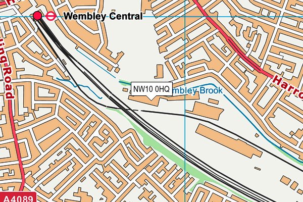 NW10 0HQ map - OS VectorMap District (Ordnance Survey)