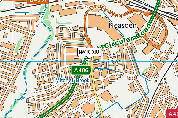 NW10 0JU map - OS VectorMap District (Ordnance Survey) NW10 0JU map - OS VectorMap District (Ordnance Survey)