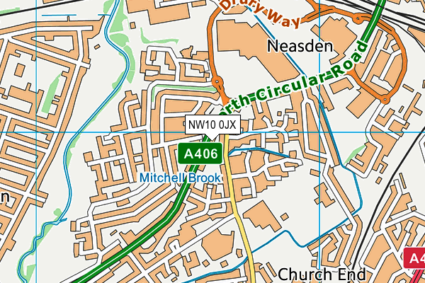 NW10 0JX map - OS VectorMap District (Ordnance Survey) NW10 0JX map - OS VectorMap District (Ordnance Survey)