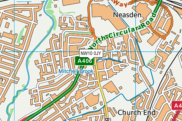 NW10 0JY map - OS VectorMap District (Ordnance Survey) NW10 0JY map - OS VectorMap District (Ordnance Survey)