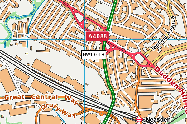NW10 0LH map - OS VectorMap District (Ordnance Survey) NW10 0LH map - OS VectorMap District (Ordnance Survey)