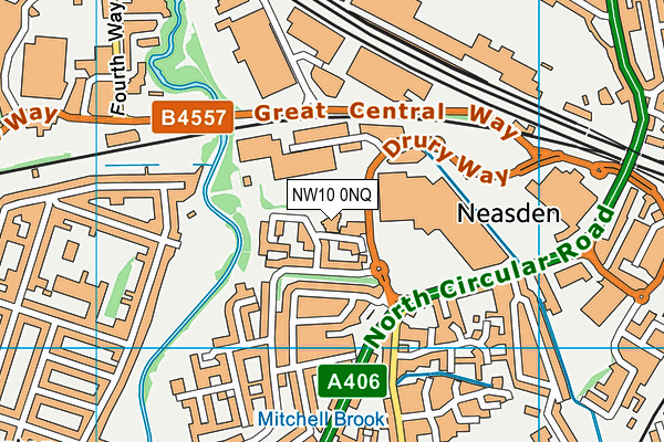 NW10 0NQ map - OS VectorMap District (Ordnance Survey) NW10 0NQ map - OS VectorMap District (Ordnance Survey)