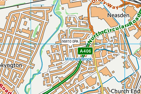 NW10 0PA map - OS VectorMap District (Ordnance Survey) NW10 0PA map - OS VectorMap District (Ordnance Survey)