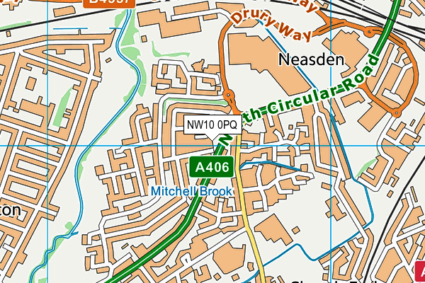 NW10 0PQ map - OS VectorMap District (Ordnance Survey) NW10 0PQ map - OS VectorMap District (Ordnance Survey)