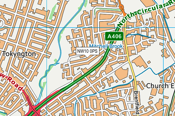 NW10 0PS map - OS VectorMap District (Ordnance Survey) NW10 0PS map - OS VectorMap District (Ordnance Survey)