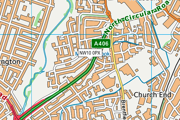 NW10 0PX map - OS VectorMap District (Ordnance Survey) NW10 0PX map - OS VectorMap District (Ordnance Survey)