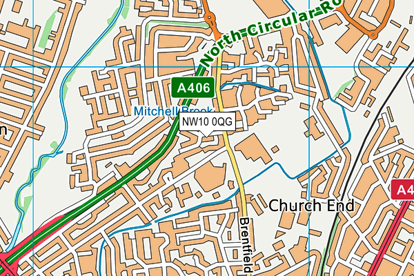 NW10 0QG map - OS VectorMap District (Ordnance Survey) NW10 0QG map - OS VectorMap District (Ordnance Survey)