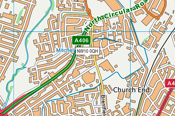 NW10 0QH map - OS VectorMap District (Ordnance Survey) NW10 0QH map - OS VectorMap District (Ordnance Survey)