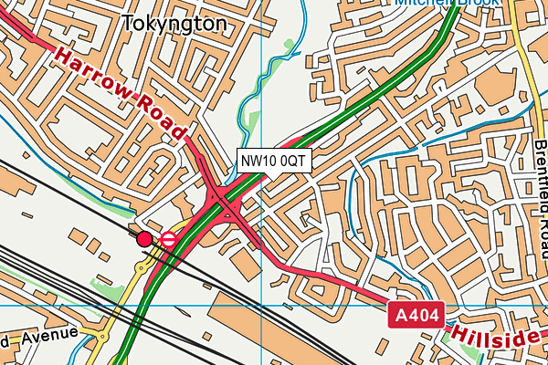 NW10 0QT map - OS VectorMap District (Ordnance Survey) NW10 0QT map - OS VectorMap District (Ordnance Survey)