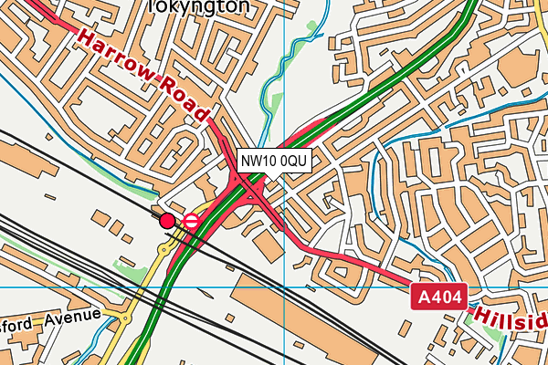 NW10 0QU map - OS VectorMap District (Ordnance Survey)