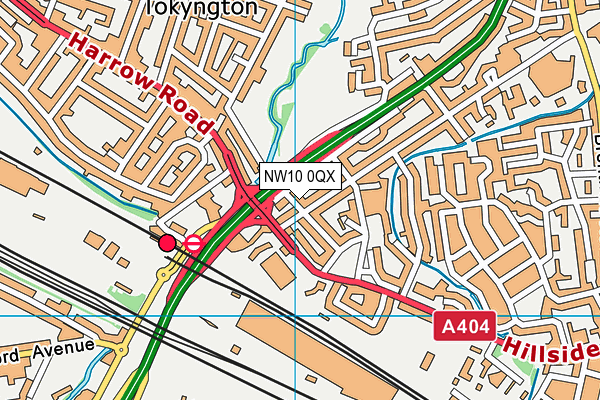 NW10 0QX map - OS VectorMap District (Ordnance Survey)