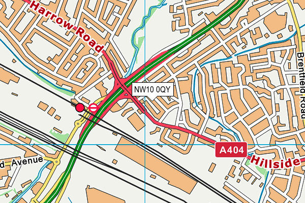 NW10 0QY map - OS VectorMap District (Ordnance Survey)