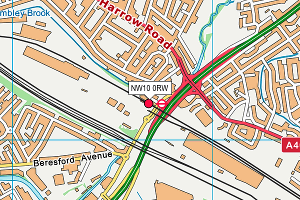 NW10 0RW map - OS VectorMap District (Ordnance Survey) NW10 0RW map - OS VectorMap District (Ordnance Survey)