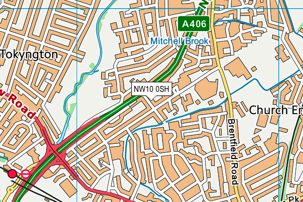 NW10 0SH map - OS VectorMap District (Ordnance Survey) NW10 0SH map - OS VectorMap District (Ordnance Survey)