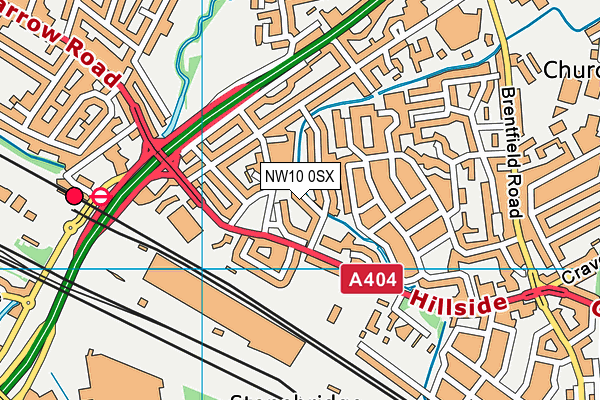 NW10 0SX map - OS VectorMap District (Ordnance Survey) NW10 0SX map - OS VectorMap District (Ordnance Survey)